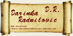Darinka Radmilović vizit kartica